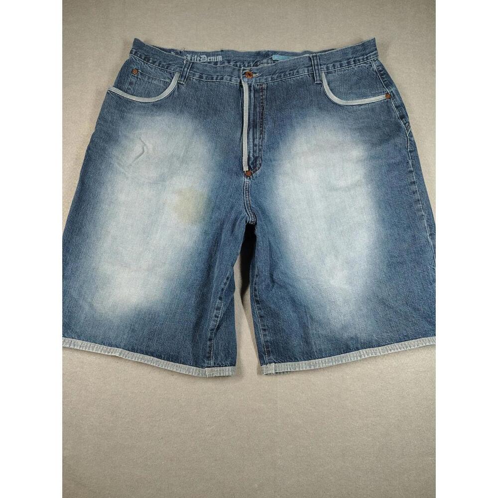 Mens Denim Short Mens Sz 44 Jorts Hip Hop Grunge Loose Relaxed Denim Blue Y2K